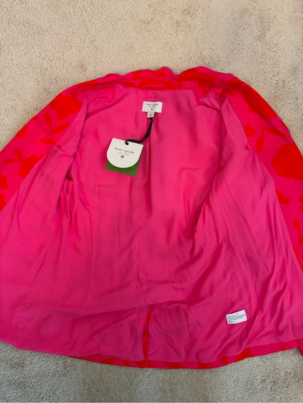 Kate Spade New York x Target Classic Rose Blazer Women's Size Sm NWT Pink Floral